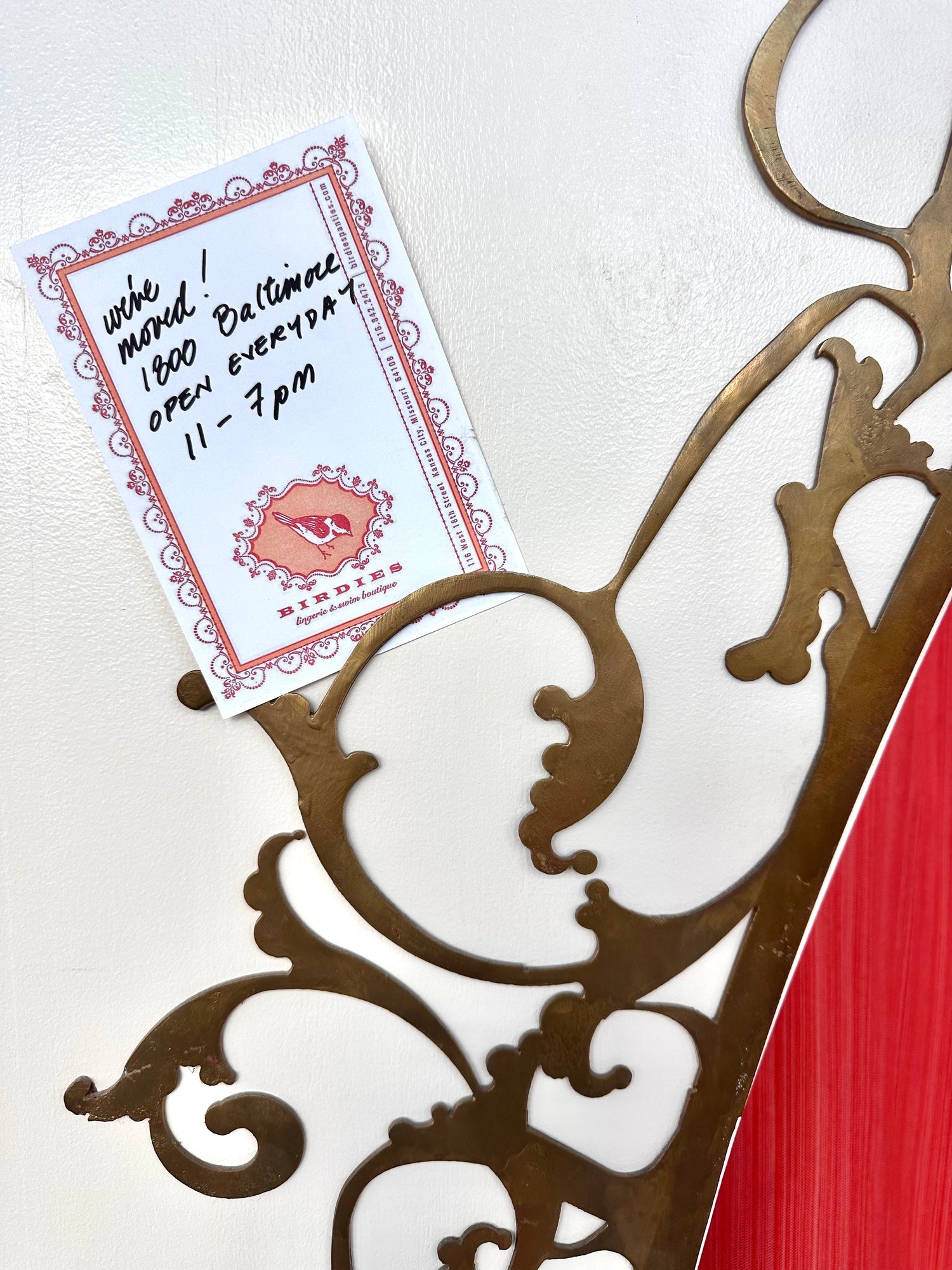 We've Moved! Location at 1800 Baltimore. pen Everyday 11 - 7 PM> 